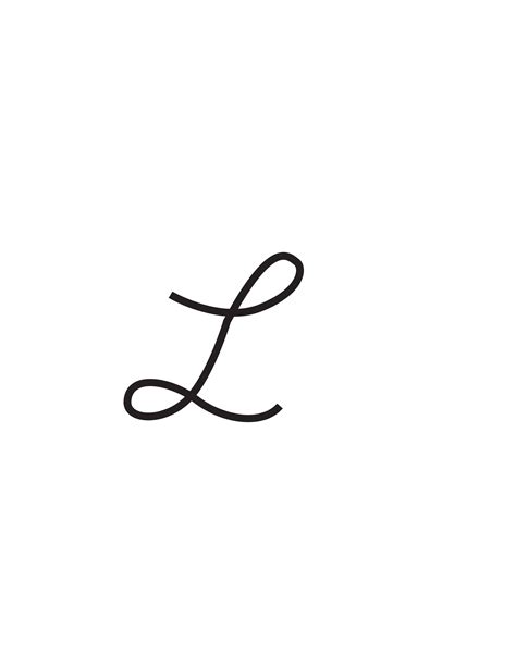 Printable Letters Cursive L
