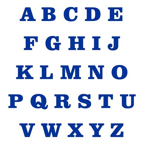 Printable Letters Printable Blue Alphabets