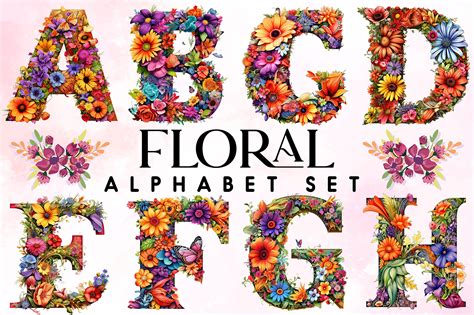 Printable Letters With Flowers