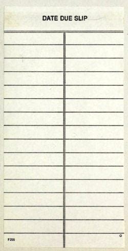 Printable Library Due Date Slips