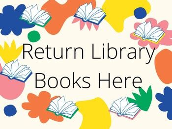 Printable Library Return Labels