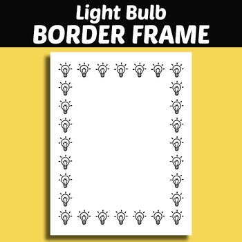 Printable Light Bulb Border