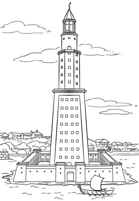 Printable Lighthouse At Alexandria