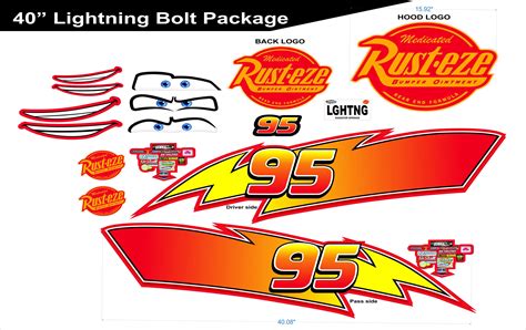 Printable Lightning Mcqueen Car Decals