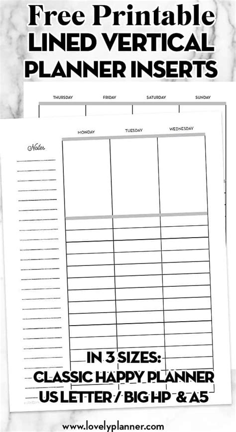 Printable Lined Happy Planner
