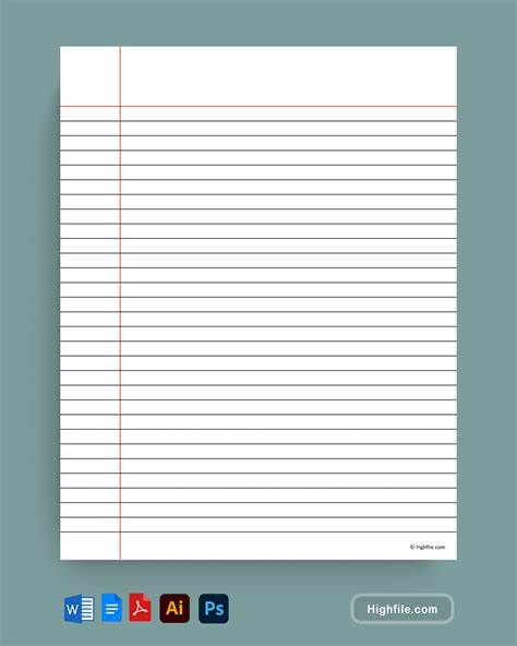 Printable Lined Paper For Loggin Activity