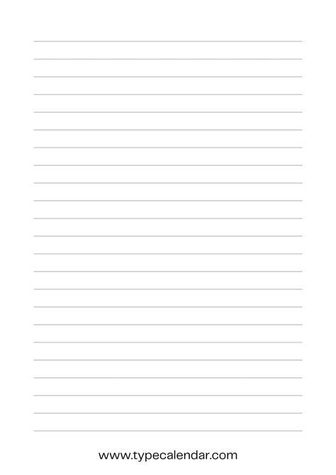Printable Lined Paper For Logging Activity