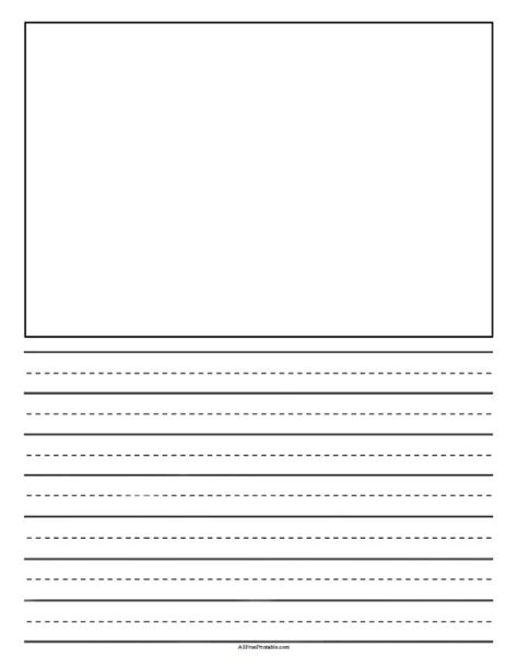 Printable Lined Paper With Box