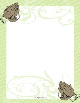Printable Lined Paper With Praying Hands Border