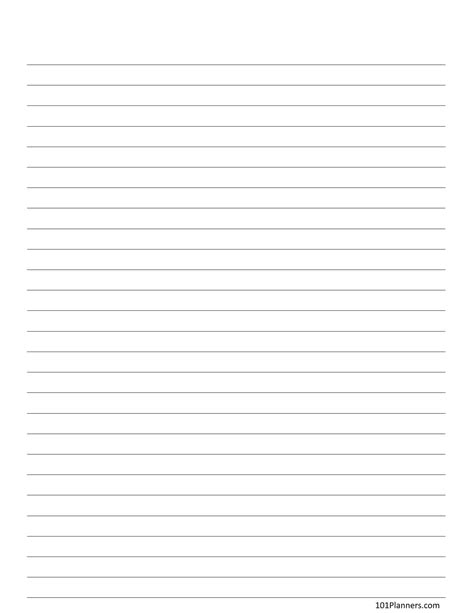 Printable Lined Paper Without Margin
