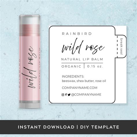 printable lip balm label template free