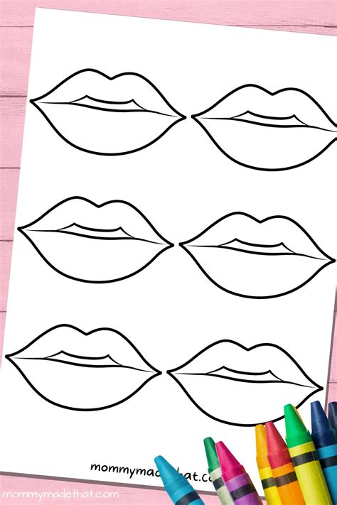Printable Lips Template Free
