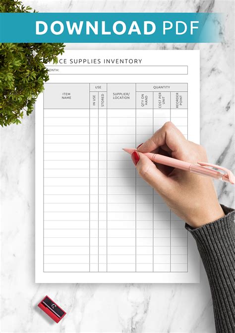Printable List Inventory Open Office