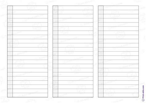 Printable List Lined Paper