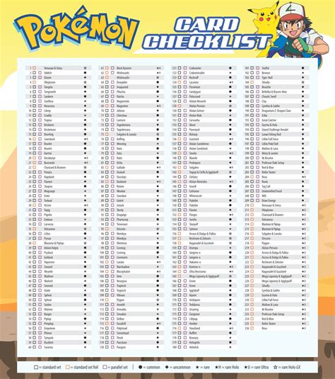 Printable List Of Pokemon Released
