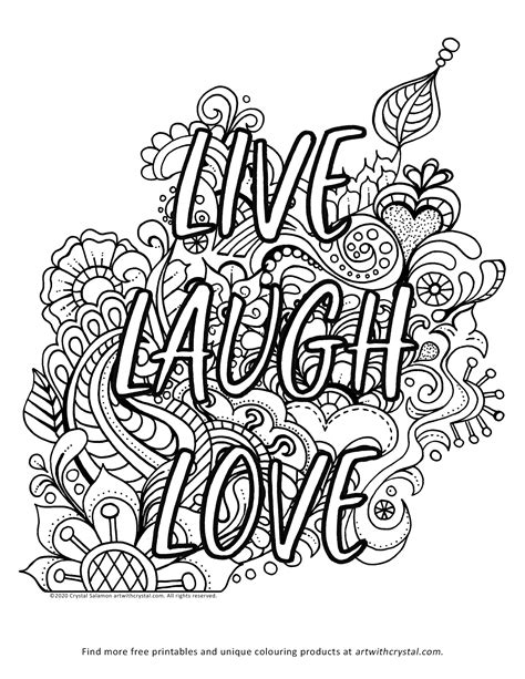 Printable Live Laugh Love