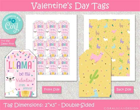 Printable Llama Note Tags