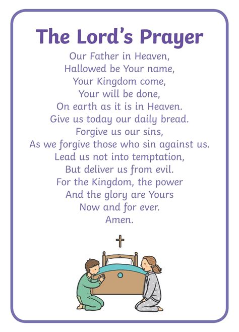 Printable Lords Prayer Easy Reqader