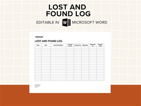 Printable Lost And Found Template