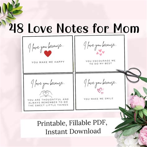 Printable Love Notes Parents