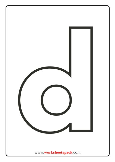 Printable Lower Case D