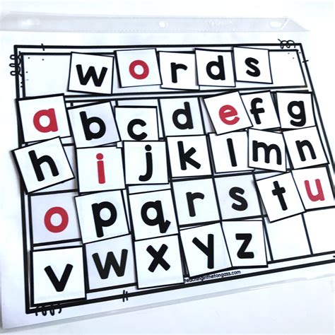 Printable Lowercase Letter Tiles For Spelling