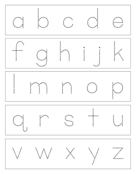 Printable Lowercase Letters Tracing