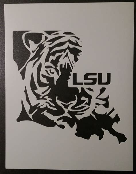 Printable Lsu Yard Stencil