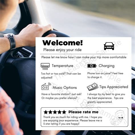 Printable Lyft Tip Signs