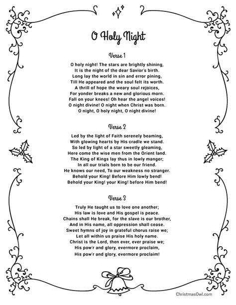 Printable Lyric For Holy