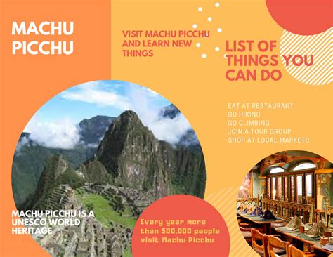 Printable Machu Picchu Brochure