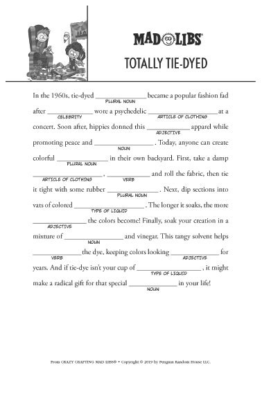 Printable Mad Libs For 3Rd Grade