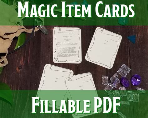 Printable Magic Item Cards 5E