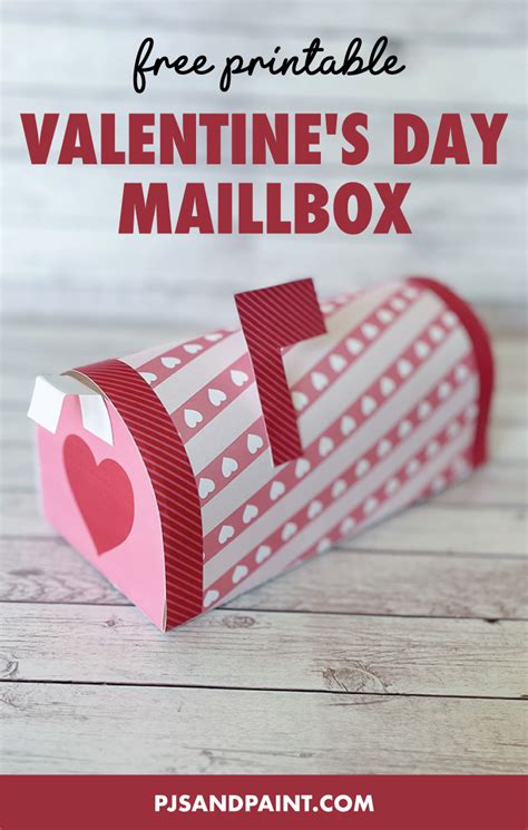 Printable Mailbox Valentine Box Pattern Template