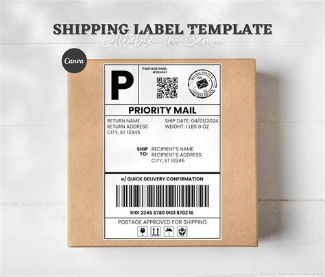 Printable Mailing Label For Box