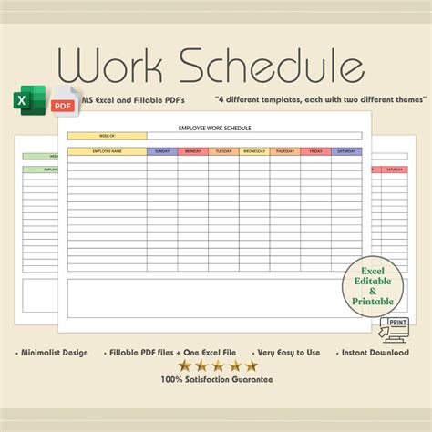 Printable Make Youre Work Schedule