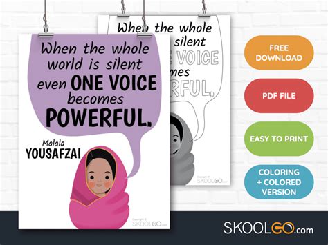 Printable Malala Posters Free