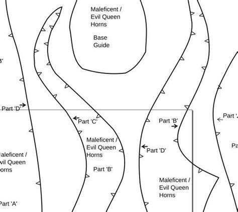 Printable Maleficent Horn Pattern