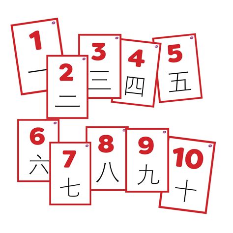 Printable Mandarin Number Flash Cards