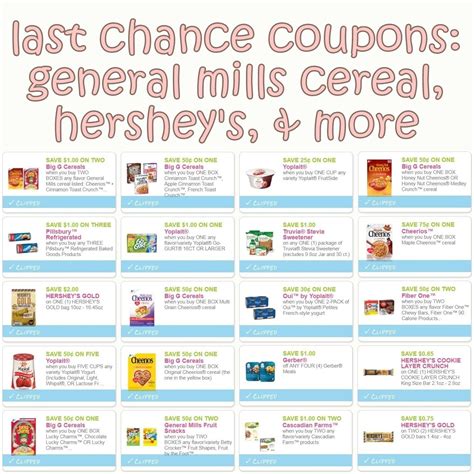 Printable Manufactures Coupons Cereal