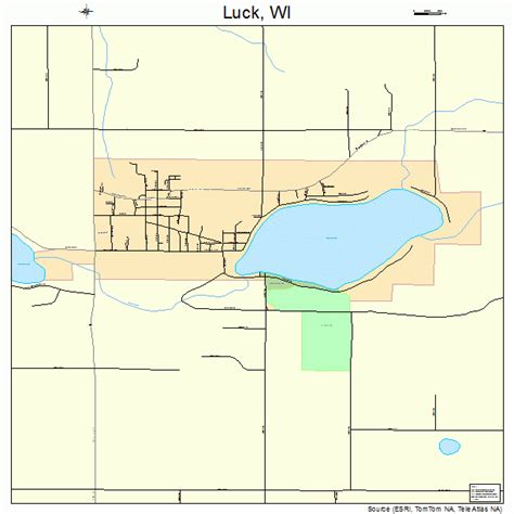 Printable Map, Luck, Wi