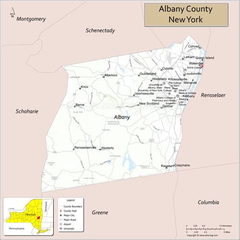 Printable Map Albany County