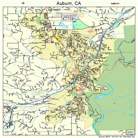Printable Map Auburn, Ca