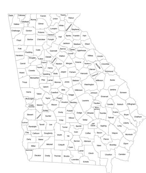 Printable Map By County