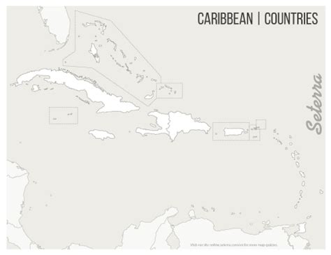 Printable Map Caribbean Blank Worksheet
