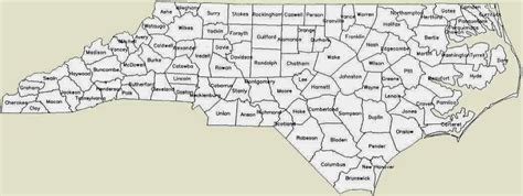 Printable Map County Nc