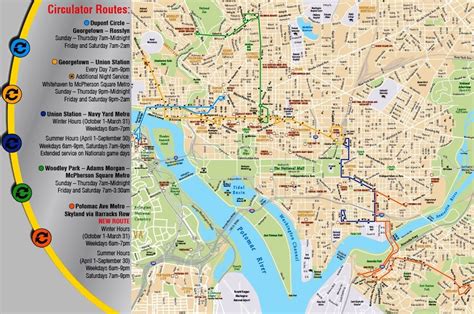Printable Map For Washington Dc Circulator Route