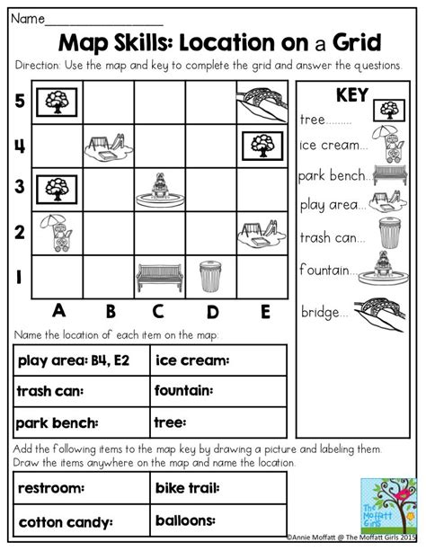 Printable Map Grid Activity