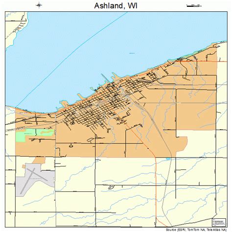 Printable Map In Ashland Wi