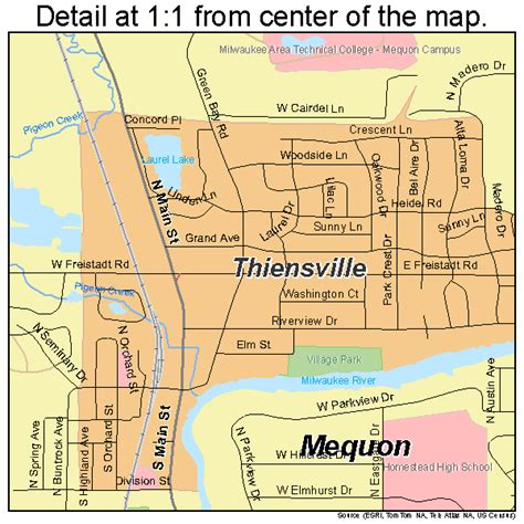 Printable Map Mequon Wi